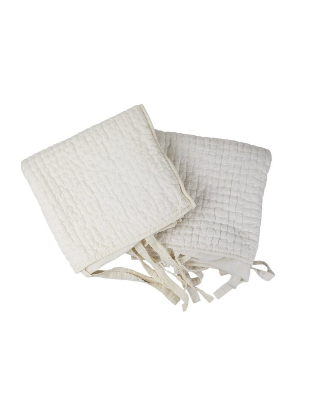 Pottery Barn Euro Shams Quilted Ivory Cotton Linen Textured Heavy READ Two
